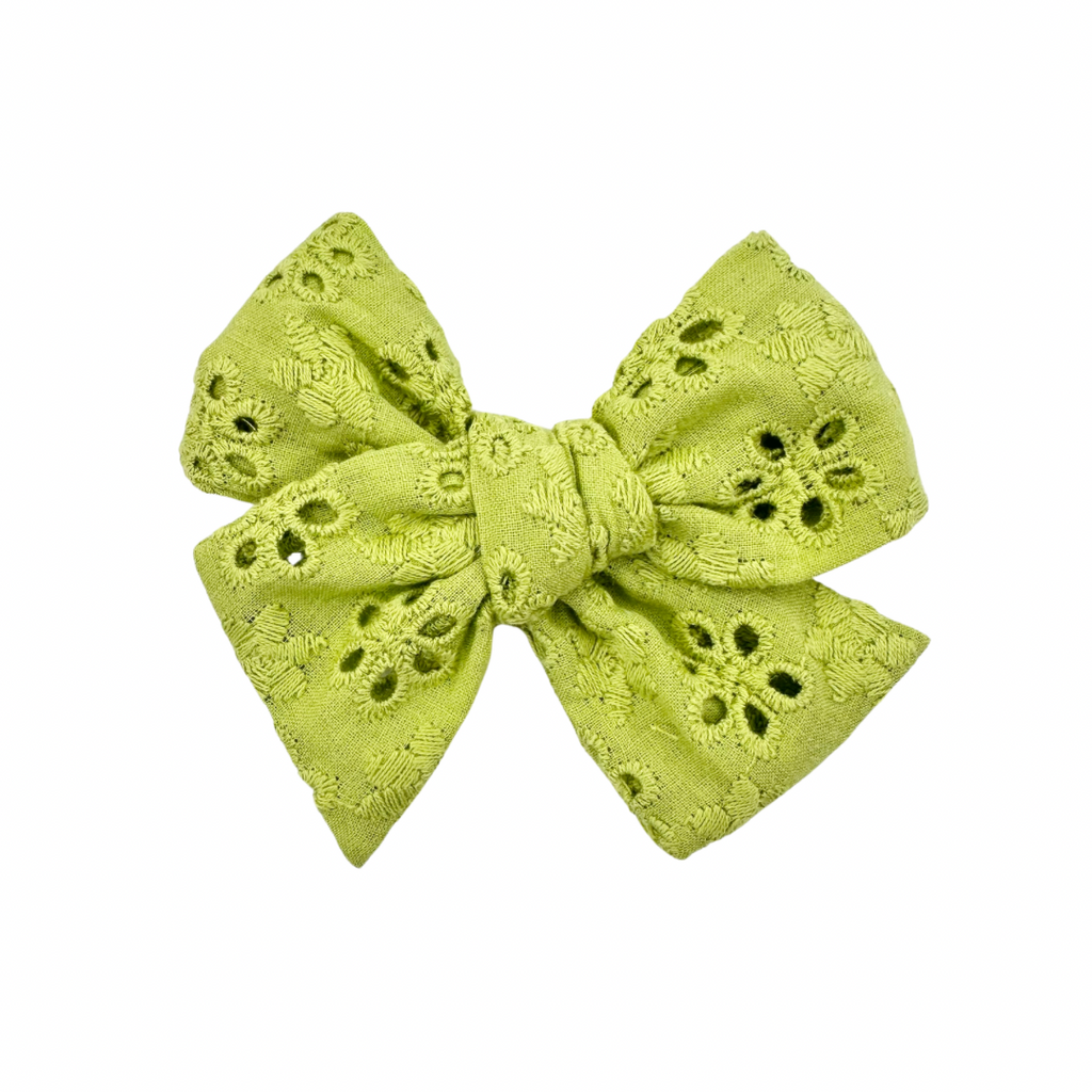 Lime Eyelet :: Mini Voyager Bow