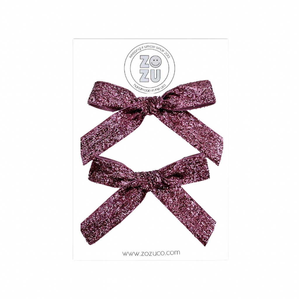 Pink Tinsel :: Mini Explorer Ribbon Pigtail Set