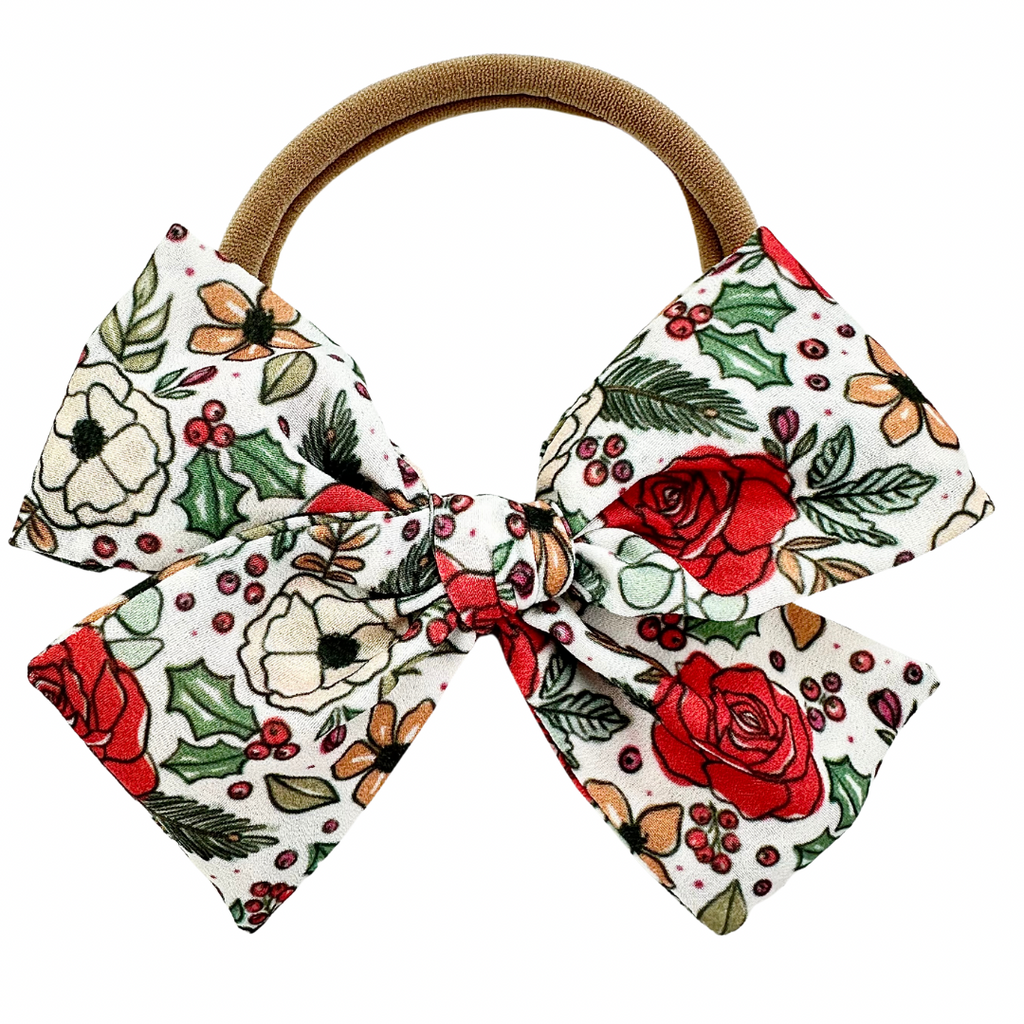 Holly Floral :: Mini Voyager Bow