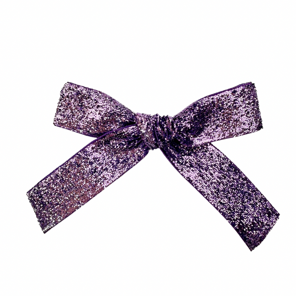 Dark Lavender Tinsel :: Ribbon Mini Explorer Bow
