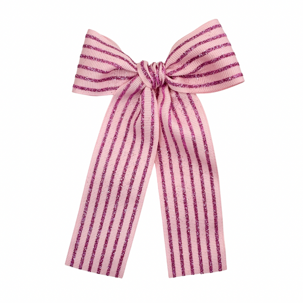 Raspberry Glitter Stripe :: Ribbon Traveler