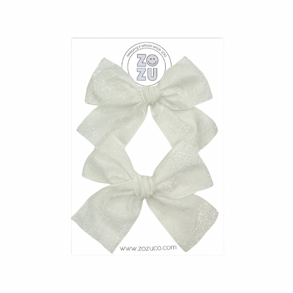 White Firecracker :: Mini Voyager Ribbon Pigtail Set