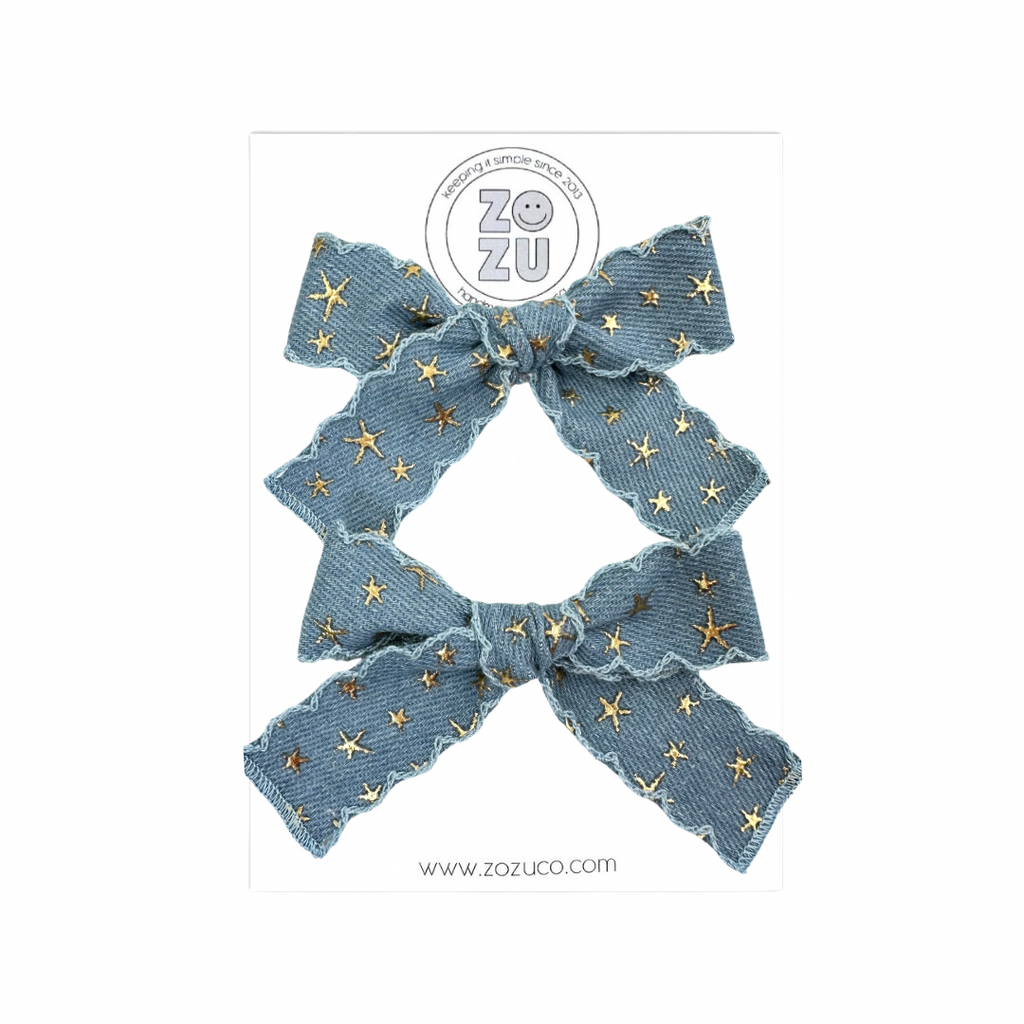 Gold Star Denim :: Mini Explorer Ribbon Pigtail Set