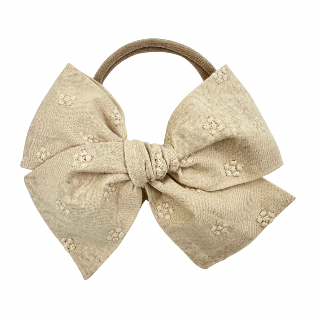 Khaki Embroidered :: Voyager Bow