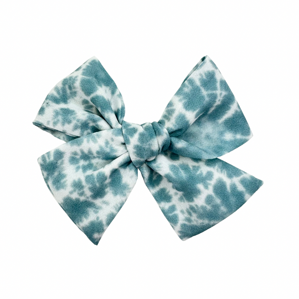 Blue Tie Dye :: Mini Voyager Bow