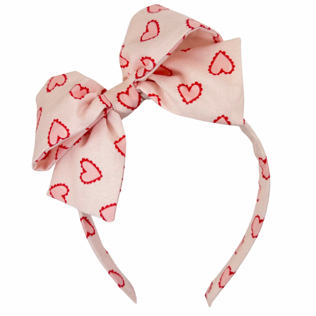 Scalloped Hearts :: Big Girl Headband