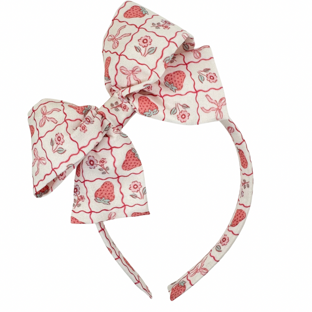 Strawberry Grid :: Big Girl Headband