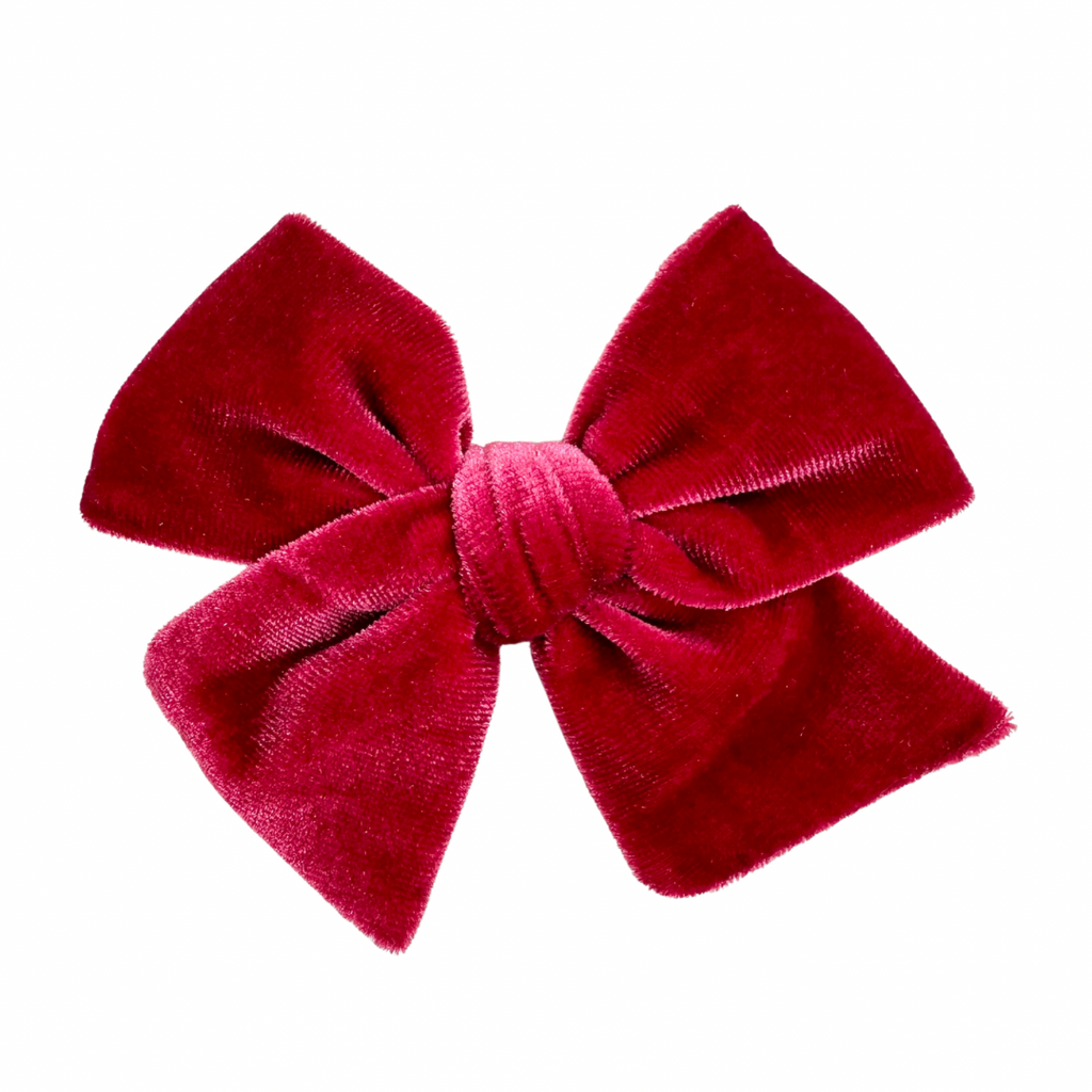 Strawberry Velvet :: Mini Voyager Bow