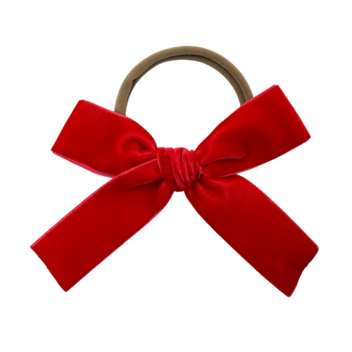 Bright Red Velvet :: Ribbon Mini Explorer Bow