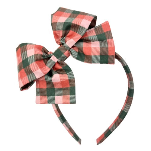 Cheery Plaid :: Big Girl Headband