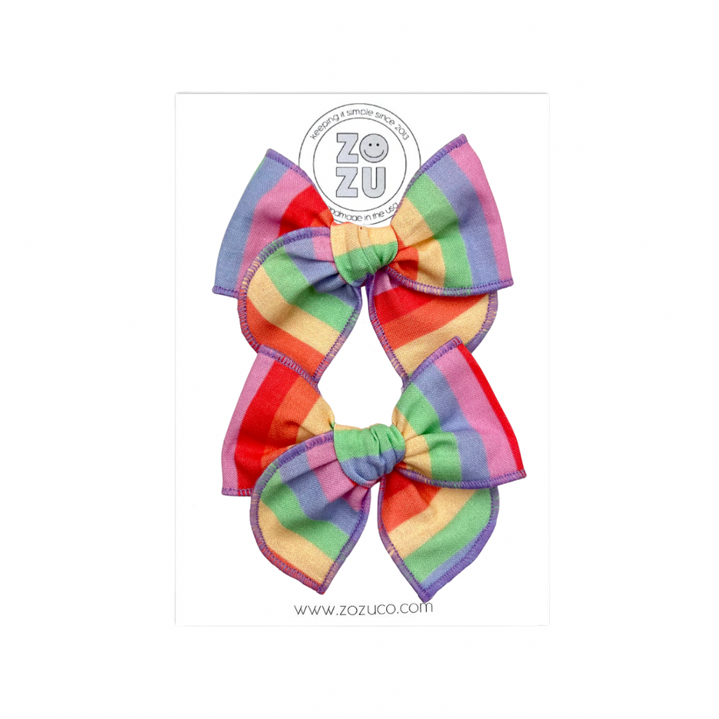 Rainbow Stripe :: Mini Traveler Pigtail Set