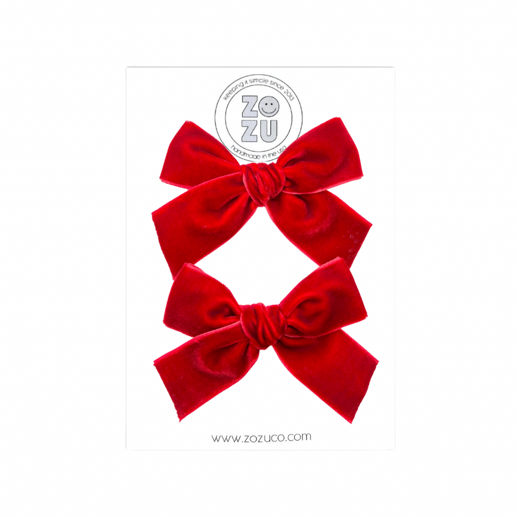Red Velvet :: Mini Explorer Ribbon Pigtail Set