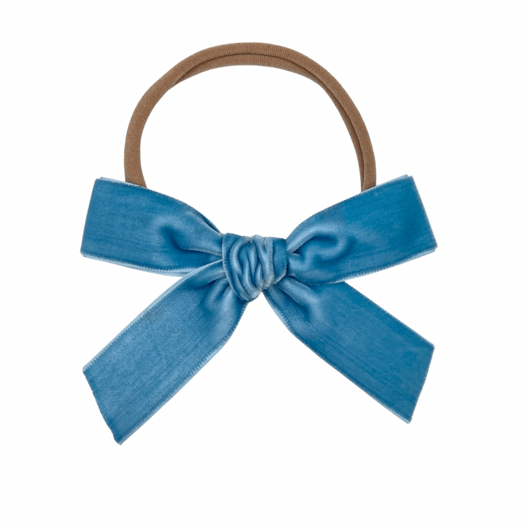 Cinderella Blue Velvet :: Ribbon Explorer Bow