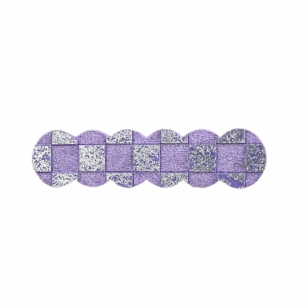 Lavender Check :: Acrylic Clip