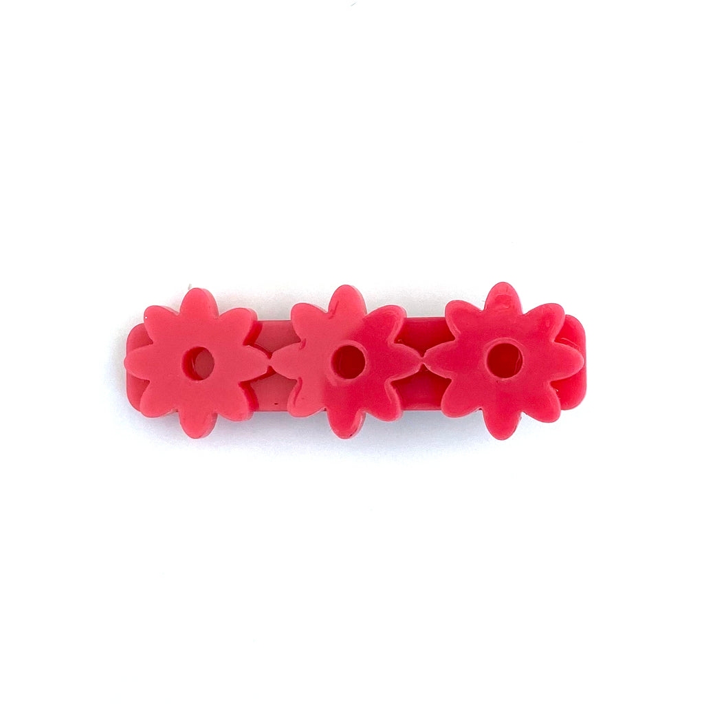 Raspberry Floral Trio :: Acrylic Clip
